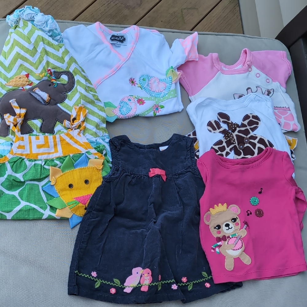 Colorful Baby Clothing Set with Animal Designs